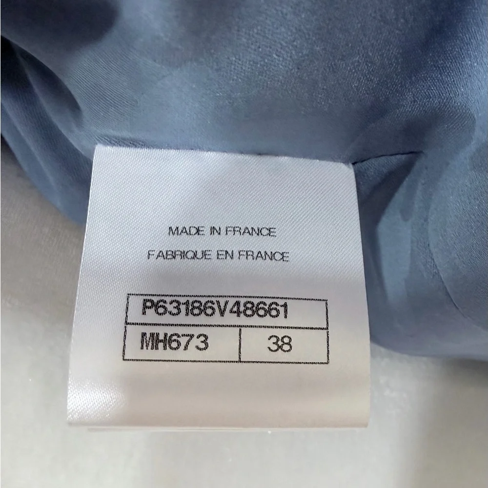 CHANEL 2020 Blue Fantasy Tweed Jacket Blazer FR 38 US 6 - Silk Lined CC Buttons